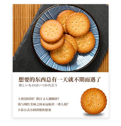 卡慕网红天日盐日式小圆饼100g*40袋 休闲食品办公室零食海盐饼干